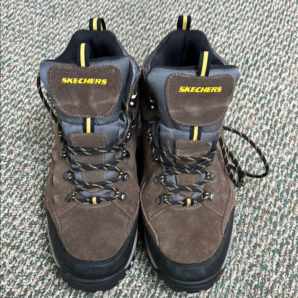 Skechers Brown and Black Boots with Rugged Design